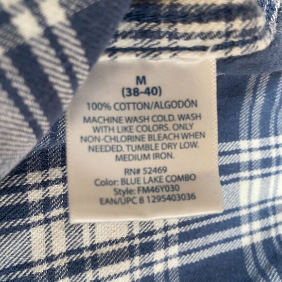 Faded Glory Men's Shirts Medium Lot of Three Long Sleeve Button Up Flannel Plaid - Picture 12 of 16